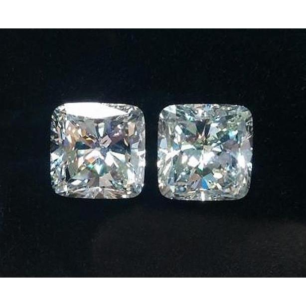 Sparkling 2.02 Carats Cushion Loose Diamond Pair Diamond