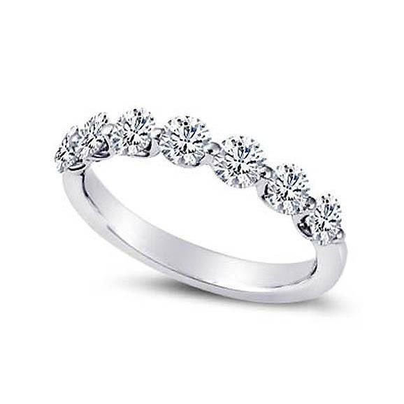 Sparkling 2.10 Carats Round Diamonds Engagement Band White Gold 14K New Band