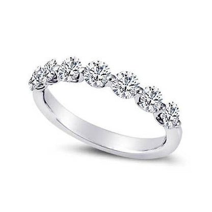 Sparkling 2.10 Carats Round Diamonds Engagement Band White Gold 14K New Band