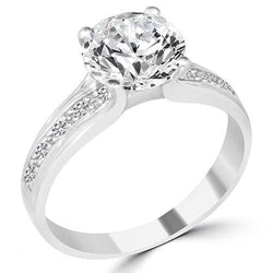 Sparkling 2.50 Carats Diamond Ring With Accents White Gold
