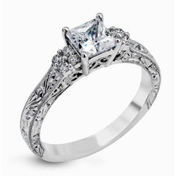 Sparkling 2.65 Carats Natural Earth Mined Diamonds Antique Style Wedding Ring White Gold