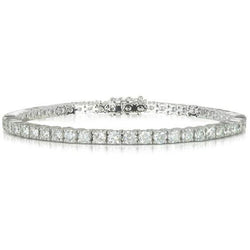 Sparkling 7.50 Ct Round Brilliant Prong Set Lab Grown Diamond Tennis Bracelet