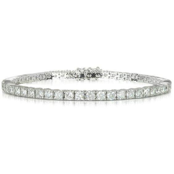 Sparkling 4.5 Ct Round Brilliant Prong Set Diamond Tennis Bracelet Tennis Bracelet