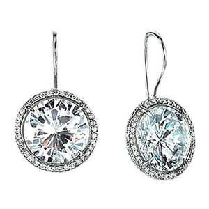 Sparkling 4.50 Carats Diamond Dangle Earrings Pair White Gold New Dangle Earrings