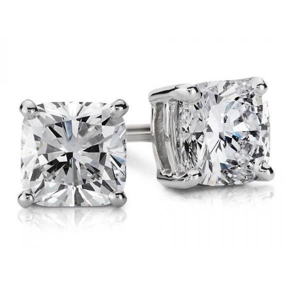 Sparkling  Cushion Cut   High Quality Fancy Sparkling Stud Earrings