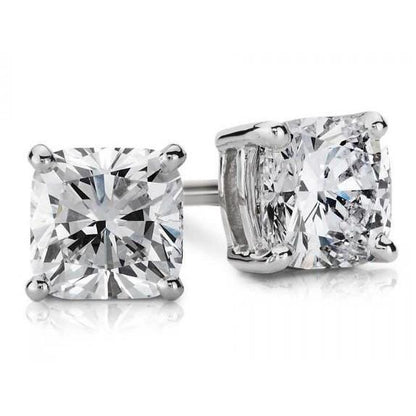 Sparkling  Cushion Cut   High Quality Fancy Sparkling Stud Earrings
