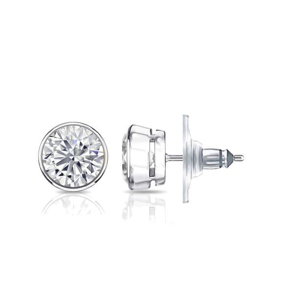 natural round diamond 2.50ct watch front view