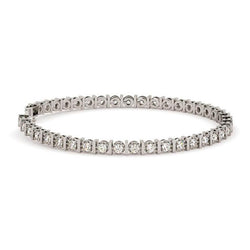 Sparkling Brilliant Cut 6 Carats Lab Grown Diamonds Tennis Bracelet WG