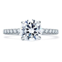 Sparkling 4.20 Carats Diamond Solitaire With Accents Anniversary Ring