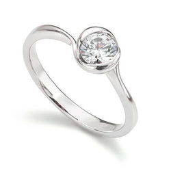 Sparkling Bezel Set 1.25 Carats Diamond Anniversary Solitaire Ring