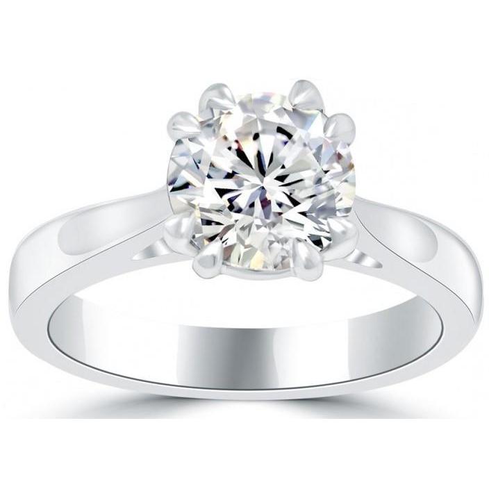 New Design Sparkling Unique Lady’s Solitaire White Gold Diamond Ring 