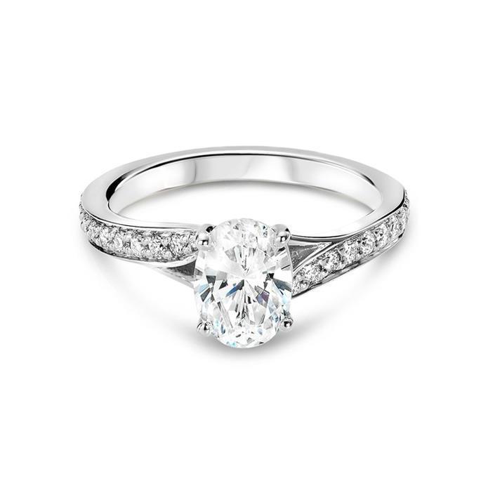natural round diamond 2.50ct ring front view