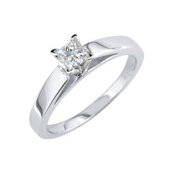 Princess Cut 1.10 Ct Diamond Engagement Solitaire Ring White Gold 14K