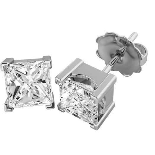 Sparkling Princess Cut   High Quality Fancy Sparkling Stud Earrings