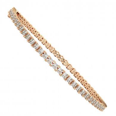 Sparkling Princess Cut 5.75Ct  Diamonds Tennis Bracelet Rose Gold Tennis Bracelet