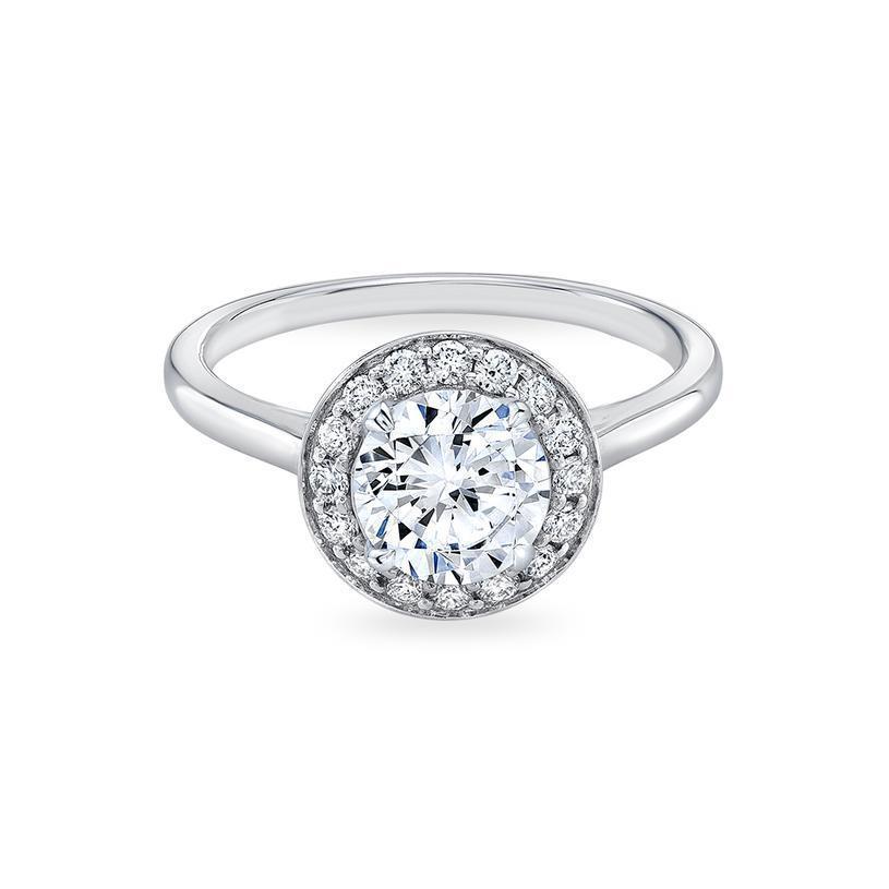 Sparkling Prong Set 2.55 Carats Round Cut Diamonds Ring Wg 14K Ring