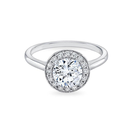 Sparkling Prong Set 2.55 Carats Round Cut Diamonds Ring Wg 14K Ring