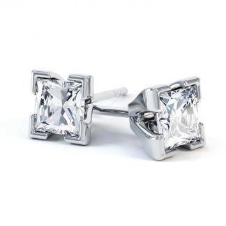 Sparkling Prong Set Princess Cut 3.50 Ct Diamonds Studs Earrings Stud Earrings