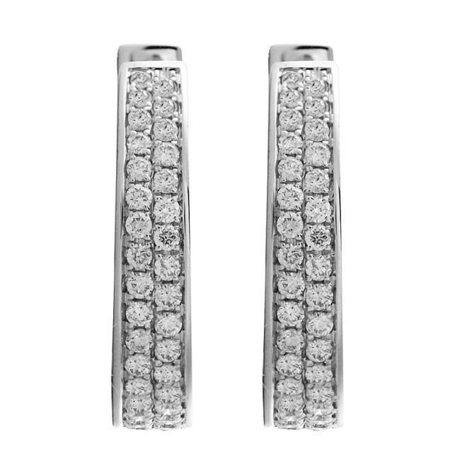 Sparkling Round Brilliant Cut 3.40 Ct Diamonds Women Hoop Earrings Hoop Earrings