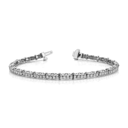 Sparkling Round Cut 8.00 Carats Diamond Tennis Bracelet White Gold Tennis Bracelet