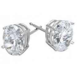 Sparkling Oval Cut Lab Grown Diamond Stud Earring Pair 2 Ct White Gold Jewelry