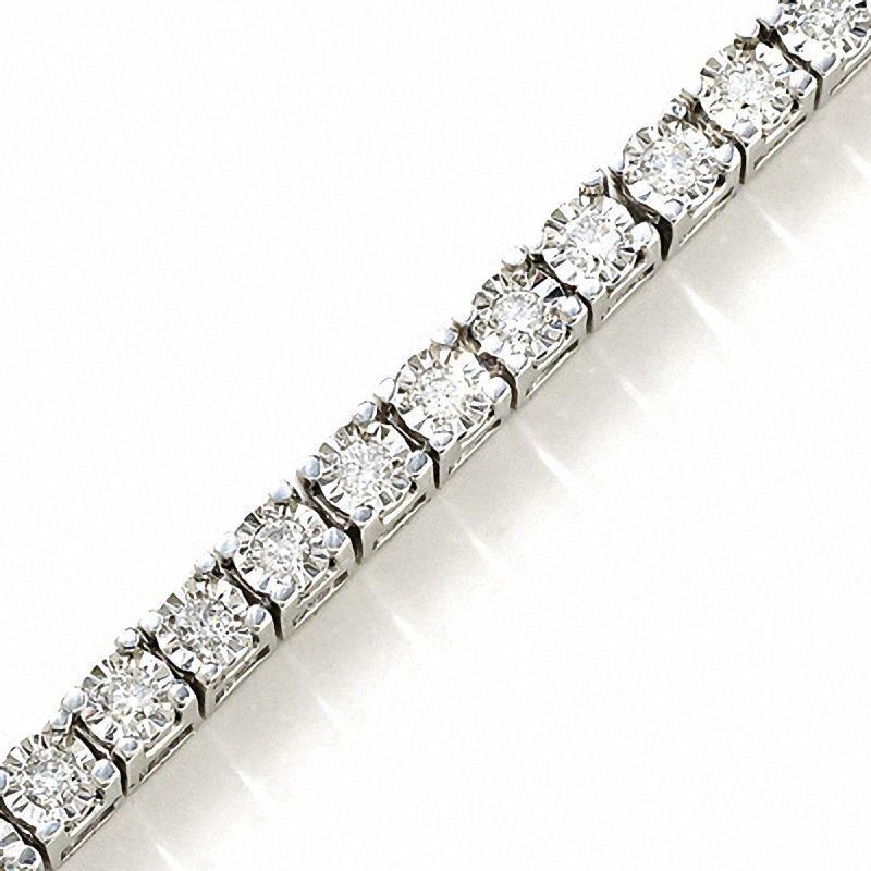 Sparkling Round Cut Diamond Tennis Bracelet White Gold 14K 6 Carats Tennis Bracelet