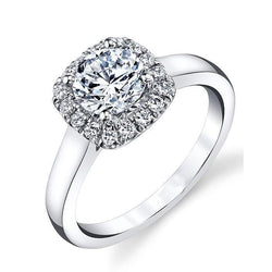 Natural  Sparkling Round Cut Diamonds Halo Ring 3.60 Carats White Gold 14K