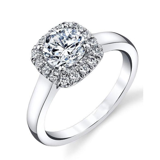 Sparkling Round Cut Diamonds Halo Ring White Gold 14K 3.60 Carats Halo Ring
