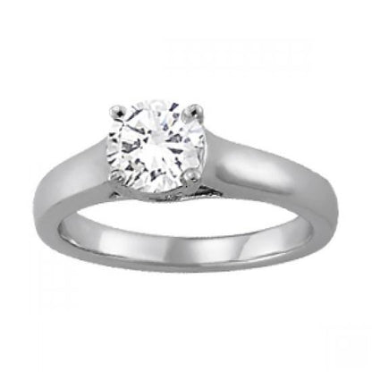 Sparkling Round Diamond  Sparkling Unique Solitaire White Gold Diamond Ring 