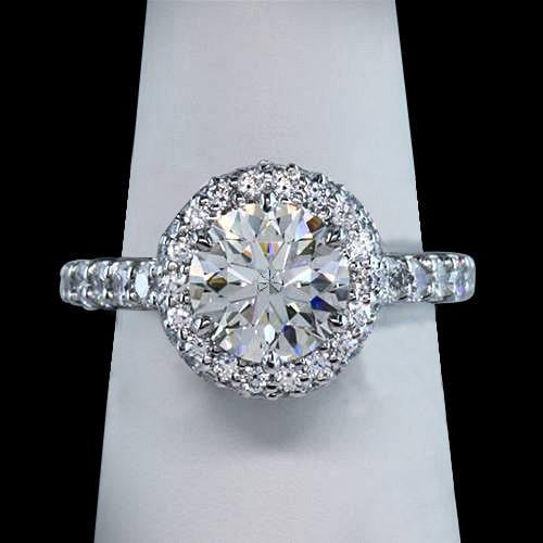 Sparkling Round Diamond 3 Ct. Ring Halo Setting New Halo Ring