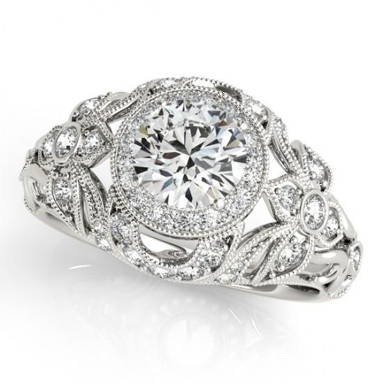  Antique Style White Elegant Gold Anniversary Sparkling Round Diamonds Engagement Anniversary Ring Gold Anniversary Ring