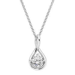 Sparkling Solitaire 1.5 Carat Round Cut Diamond Pendant Necklace