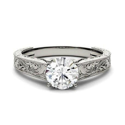 Sparkling Solitaire 2.75 Ct Natural Earth Mined Diamond Antique Style Anniversary Ring