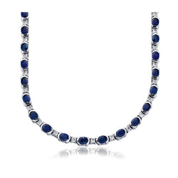 Sri Lanka Blue Sapphire Diamond 40.25 Carats Women Necklace