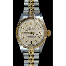 Ss & Gold Jubilee White Stick Dial Datejust Women Watch Rolex