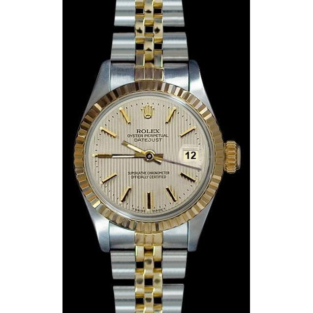 Ss & Gold Jubilee White Stick Dial Datejust Women Watch Rolex Rolex
