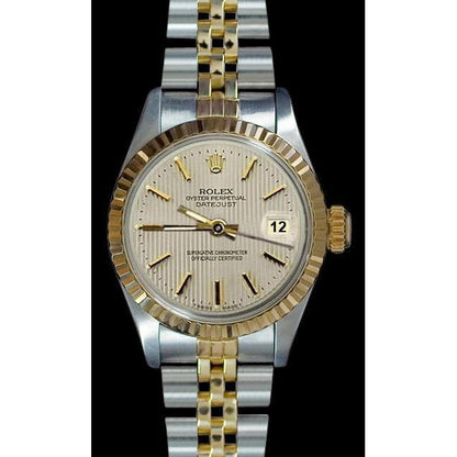 Ss & Gold Jubilee White Stick Dial Datejust Women Watch Rolex Rolex