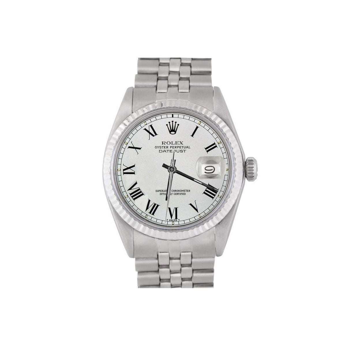 ss-jubilee-rolex-datejust-men-watch-white-roman-dial-fluted-bezel ...