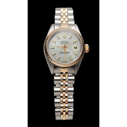 Ss & Yellow Gold Jubilee Rolex Date Just White Datejust Lady Watch