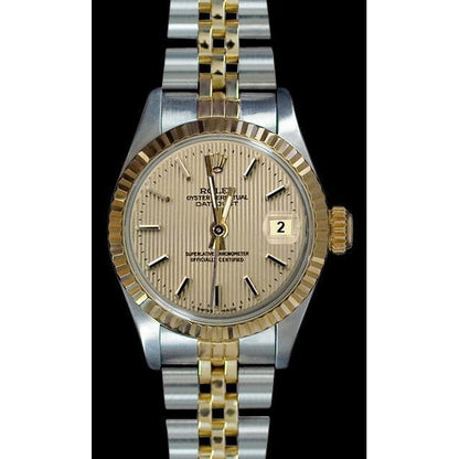 Ss & Yellow Gold Jubilee Stick Dial Datejust Rolex Women Watch Rolex