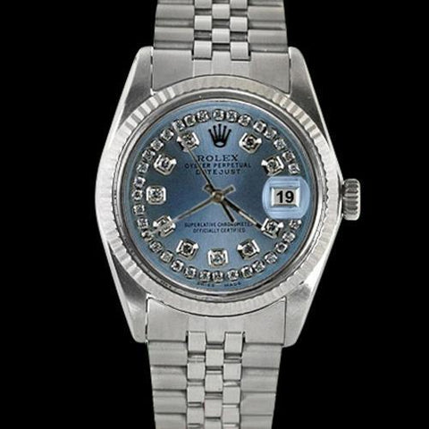 String Diamond Dial Ss Jubilee Bracelet Datejust Men Watch Rolex Rolex