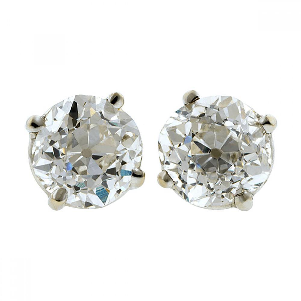 Stud Lady Earring Old R Diamond White Gold 