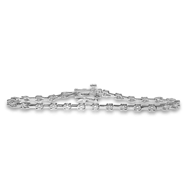 Tennis Bracelet Women Gold Jewelry 7 Carats Prong Set Round Diamond Tennis Bracelet
