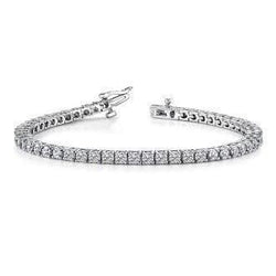 Real  Tennis Diamond Lady Bracelet Fine Jewelry Solid White Gold 5.30 Carats