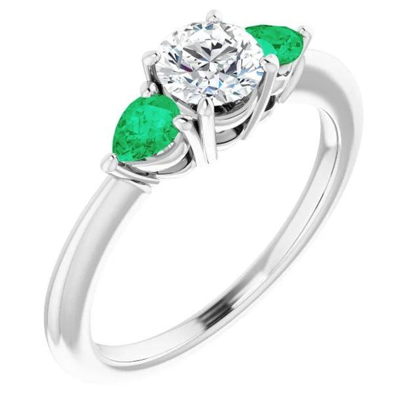 Three-Stone Diamond Engagement Ring 1.50 Carats Three Stone Ring