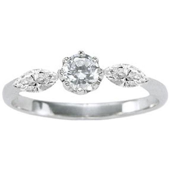 Three-Stone F Vvs1/Vs1 Platinum Diamond Engagement Ring Three Stone Ring