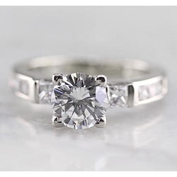 3 Stone Diamond Engagement Ring 1.50 Carats