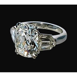Three Stone Diamond Anniversary Ring 1.65 Carat White Gold Jewelry