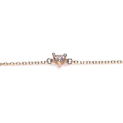 Trilliant Shape Bracelet 1 Carat Center Stone Yellow Gold Jewelry Tennis Bracelet