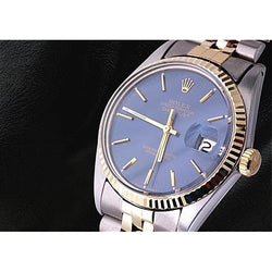 Two Tone Rolex Date Just Watch Stick Dial Oyster Perpetual Jubilee